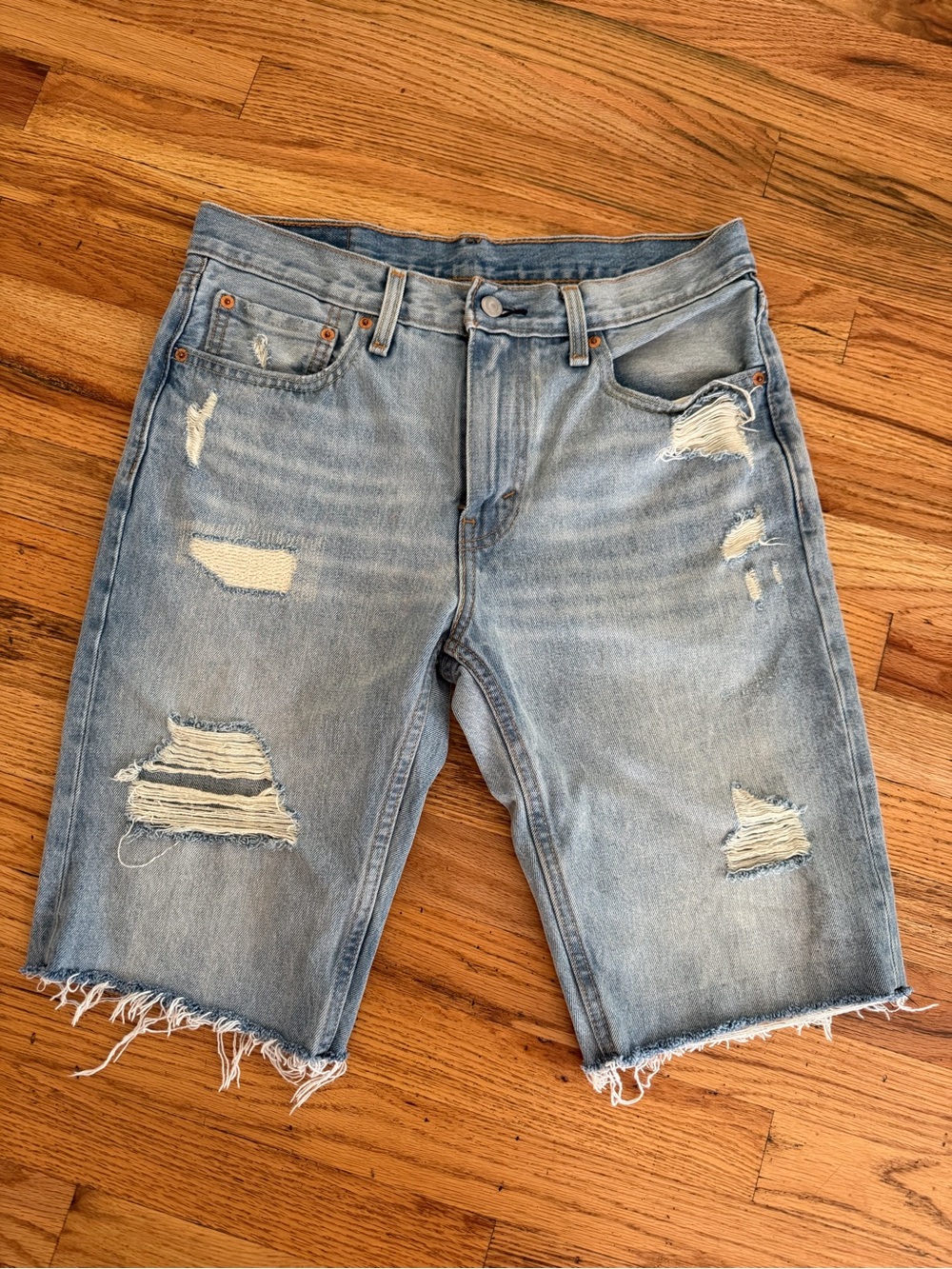 Levis 412 slim fit denim shorts